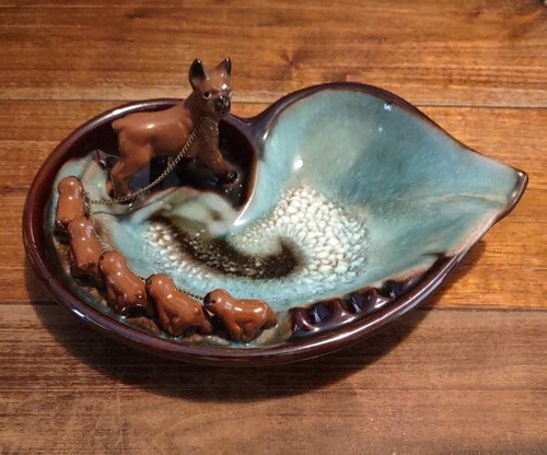 Vintage boxer dog and puppies - vintage,